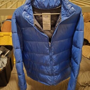 GAP Mens Vibrant Blue Puffer Coat